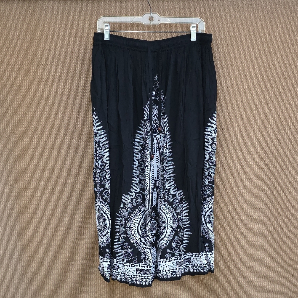 Gypsie Blue Black And White Skirt